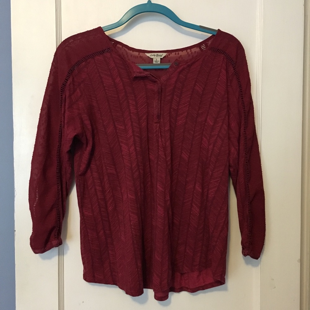 Red Blouse Lucky Brand